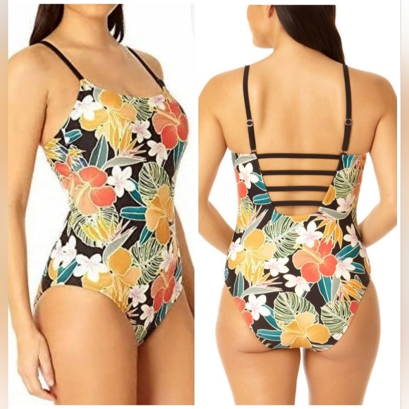 Hurley Women's One-piece Floral Swimsuit NWT. - Picture 1 of 9